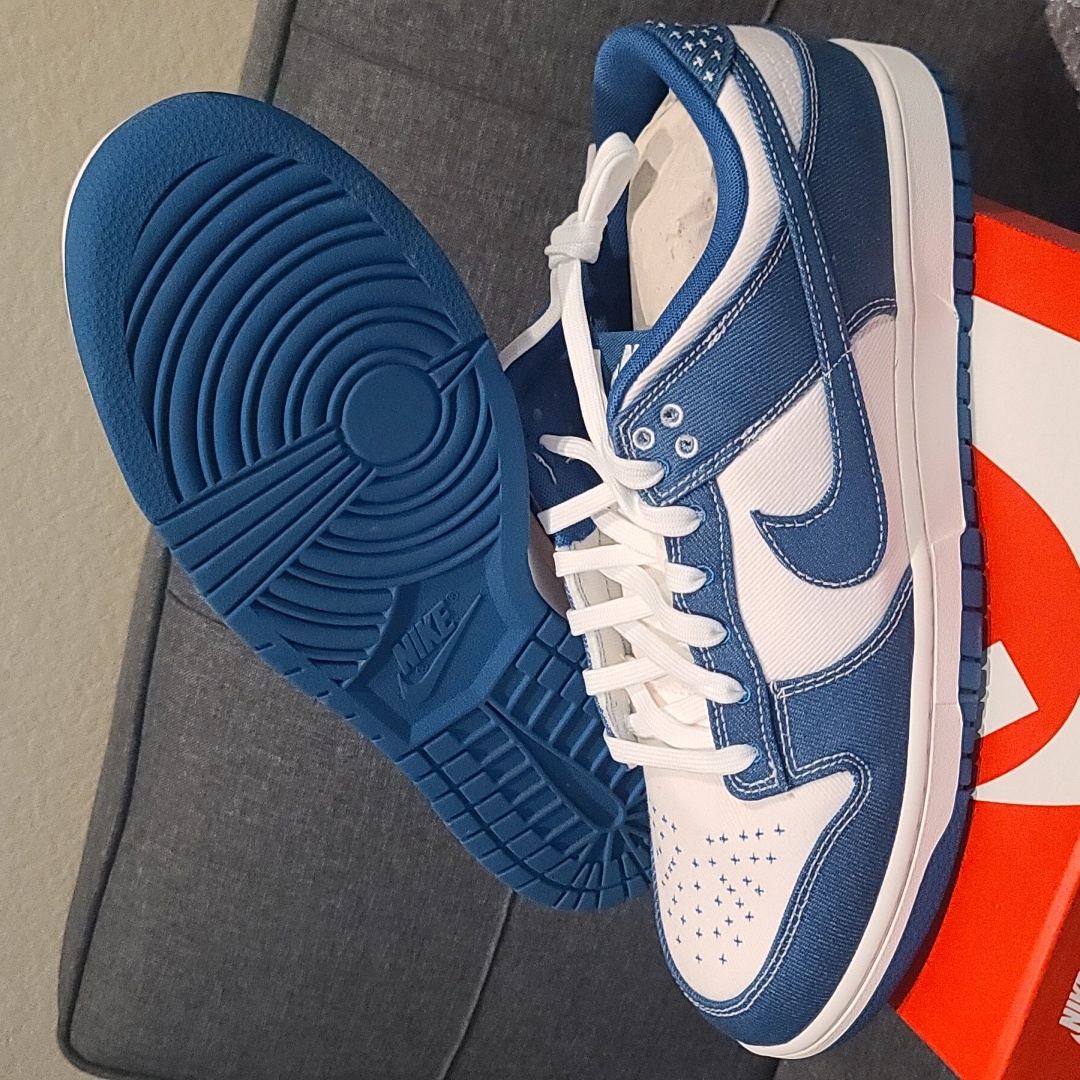 Dv0834101 Nike Dunk Low Retro Industrial Blue Denim Sashiko Mens Brand New Dv0834101 Nike Dunk Low Retro Industrial Blue Denim Sashiko Mens Brand New